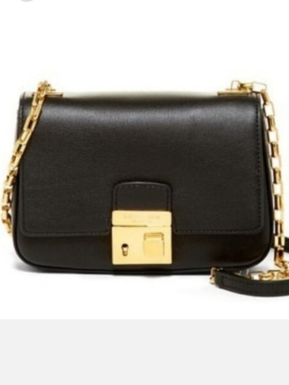Michael Kors Collection Black Leather Chain Shoulder Bag NWOT
